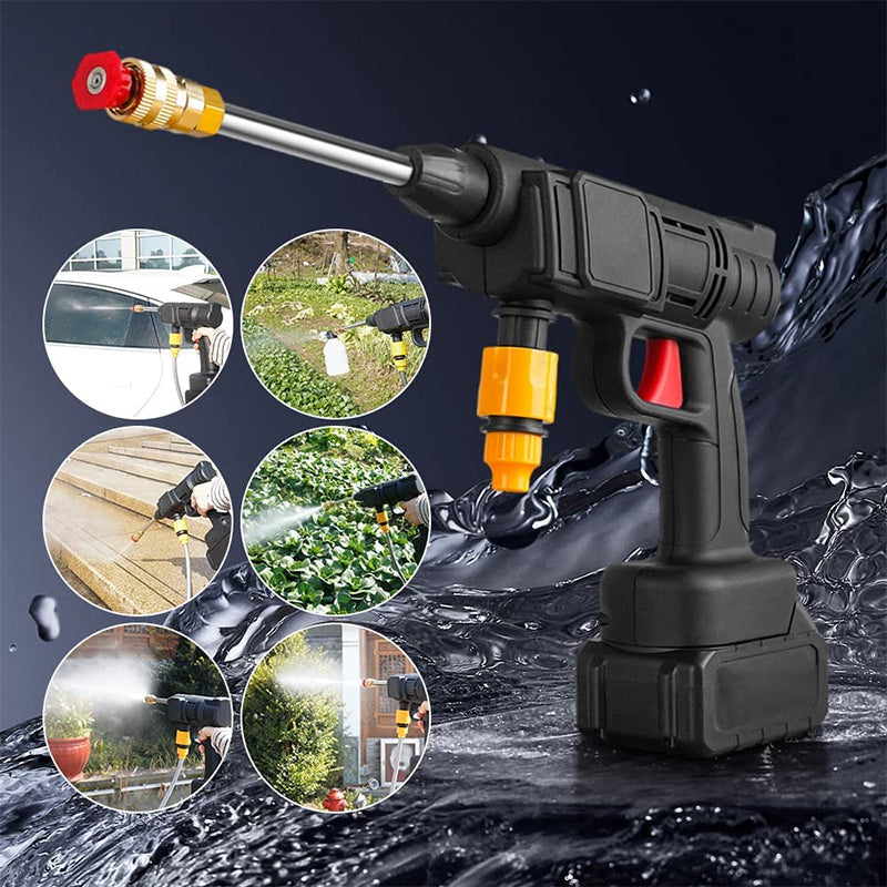 Pistolet Haute Pression Sans Fil Portable – Nettoyeur pour Voiture & Jardin