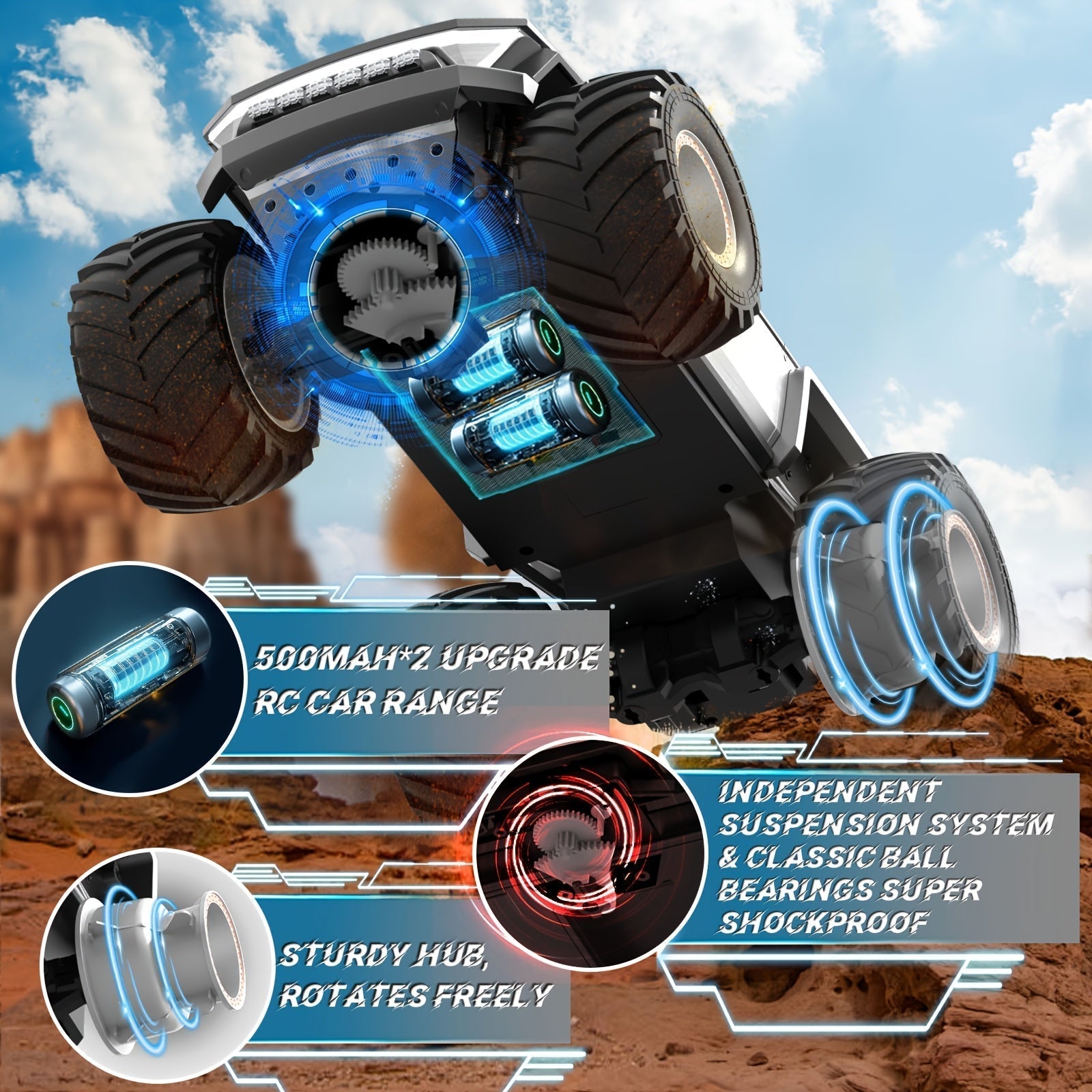 Monster truck radiocommande tout-terrain