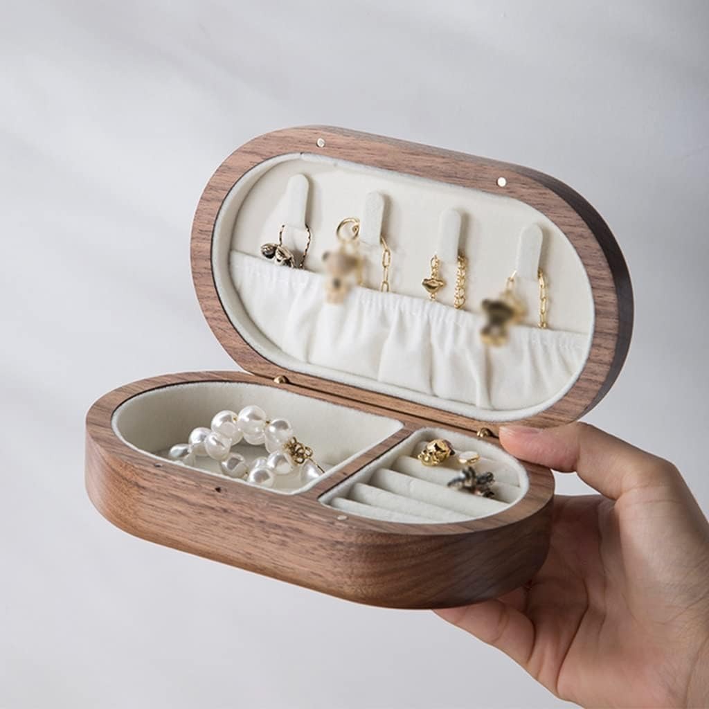 Petite Boîte À Bijoux En Bois De Voyage
