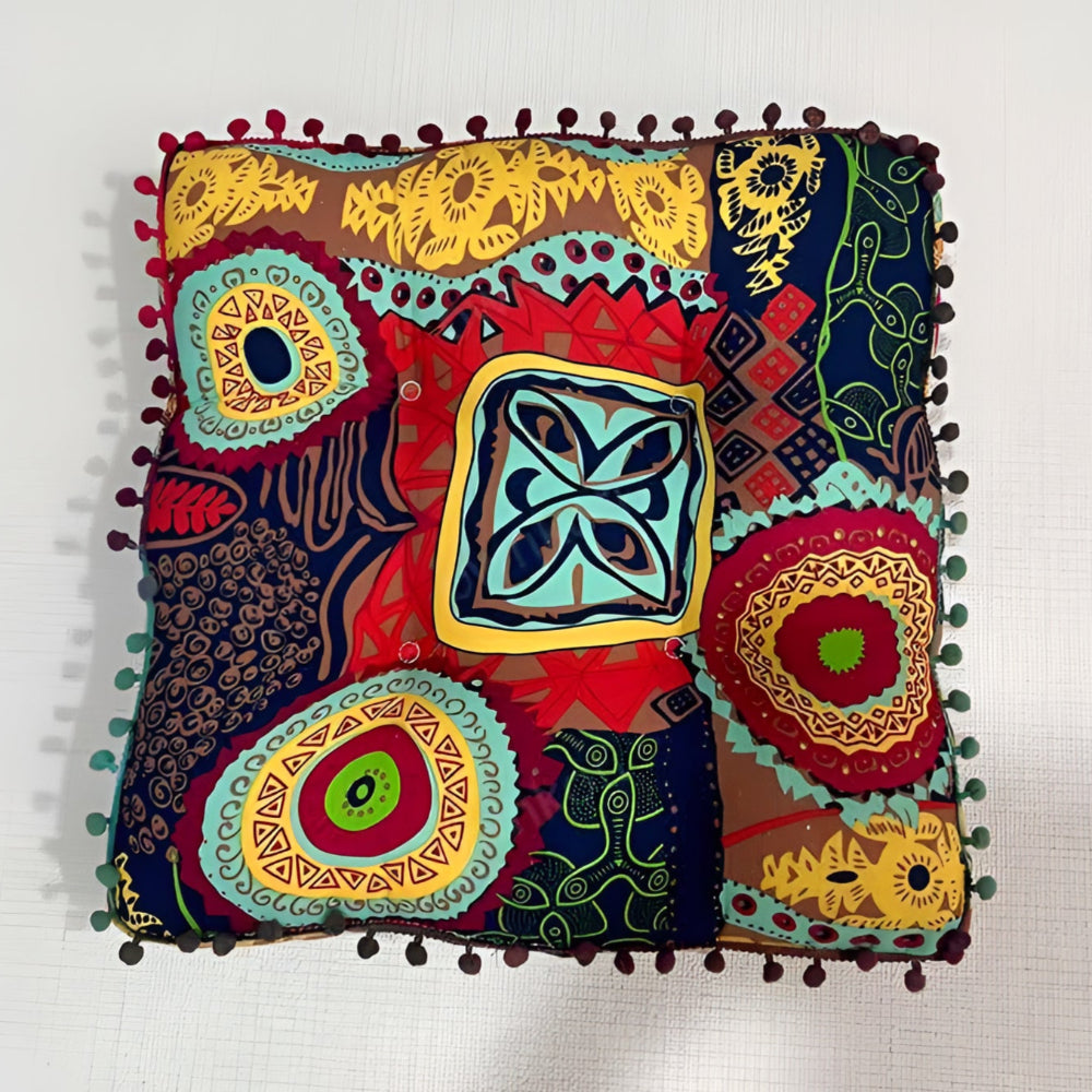 Coussin de sol carré style boho