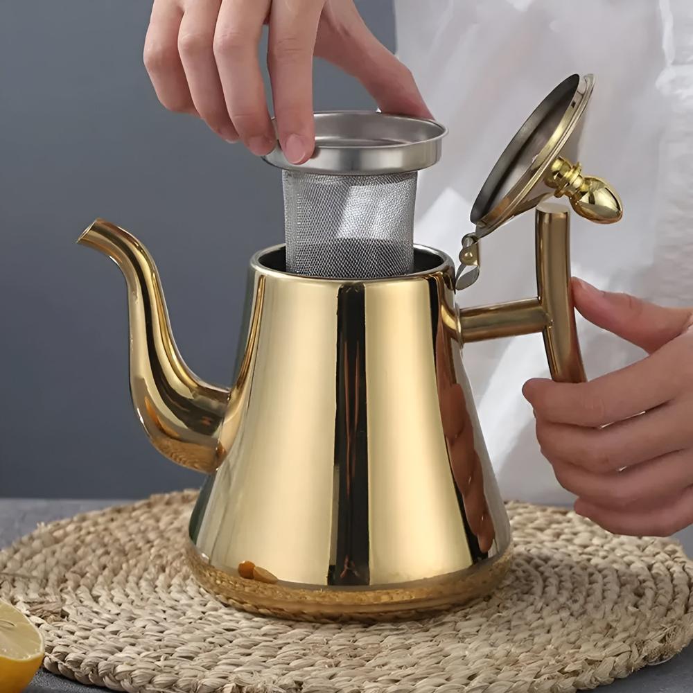 Bouilloire en inox avec filtre intégré