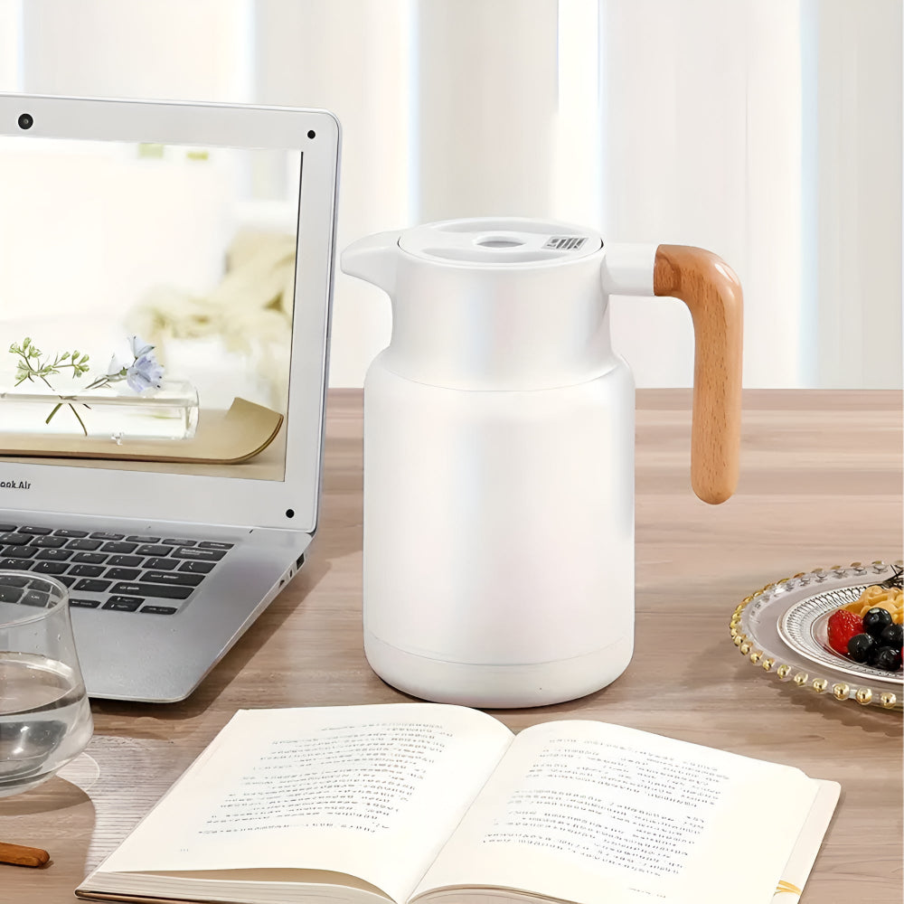 Carafe isotherme à poignée en bois