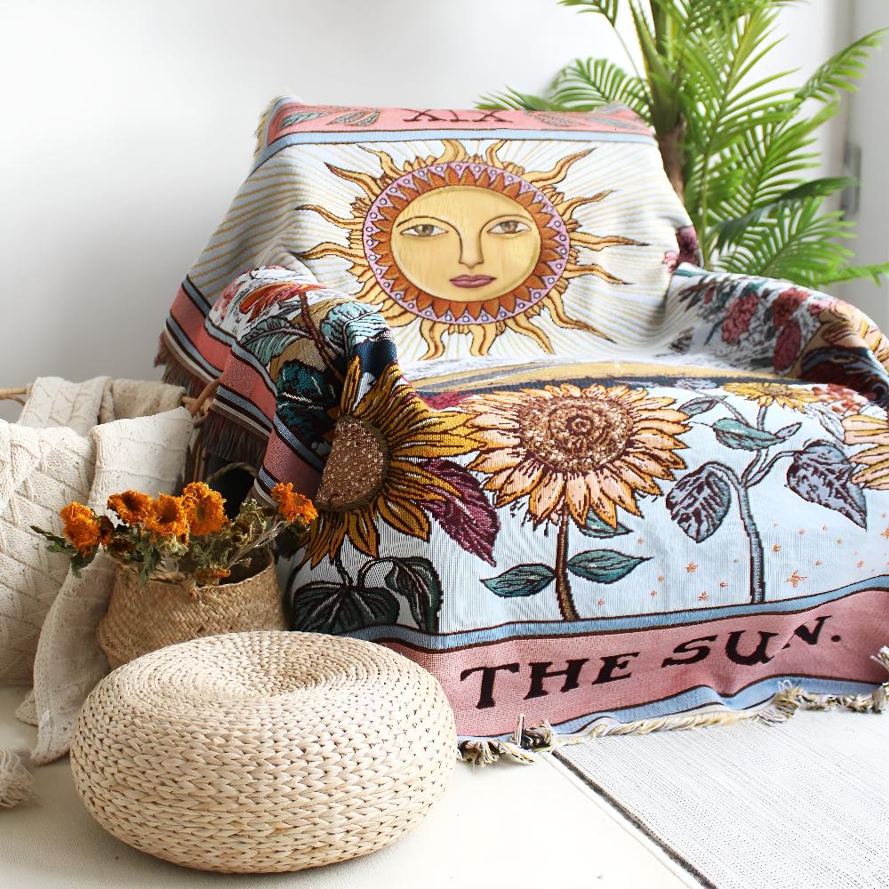 Plaid tapisserie soleil boho