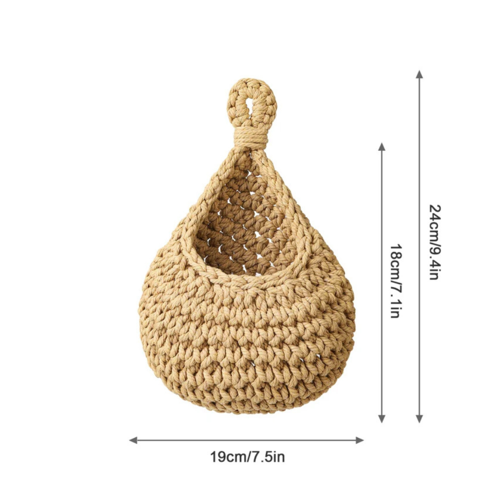 Panier suspendu boho fait main