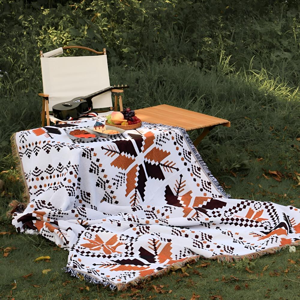 Tapis de pique-nique motif boho marocain