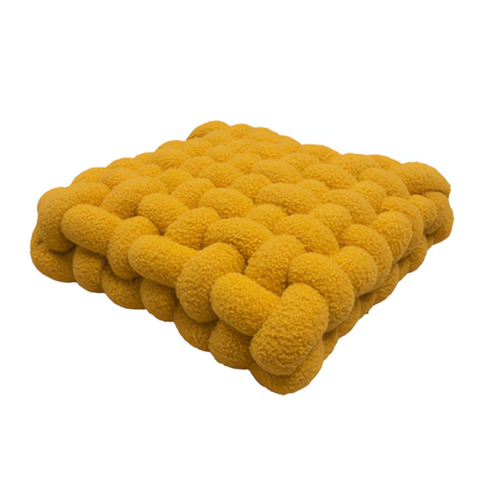 Coussin bouclette noué moelleux