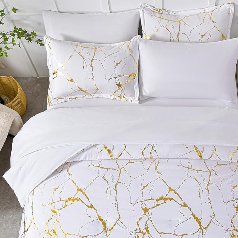 Parure de couette premium effet marbre