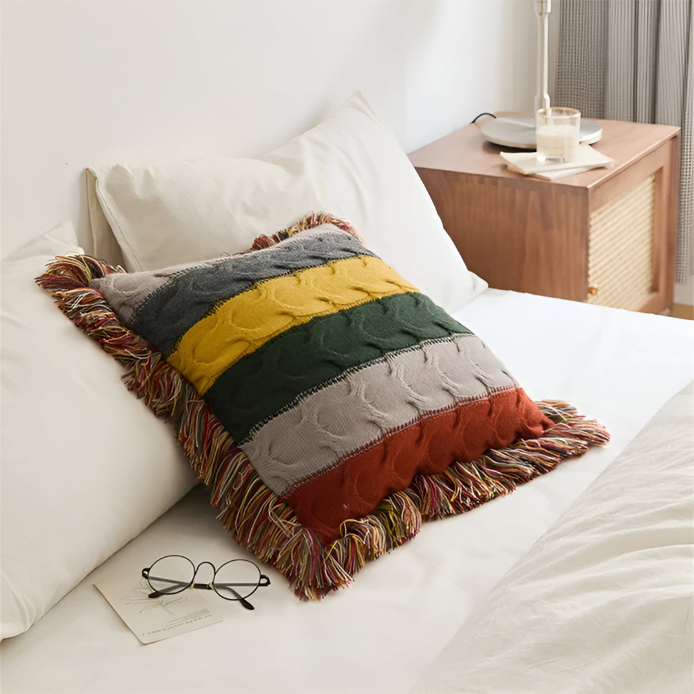 Coussin tricoté coloré Radiance