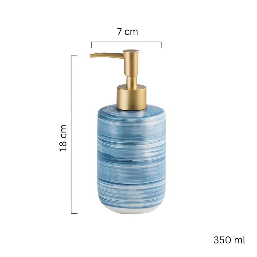 Distributeur de savon en céramique effet marbre
