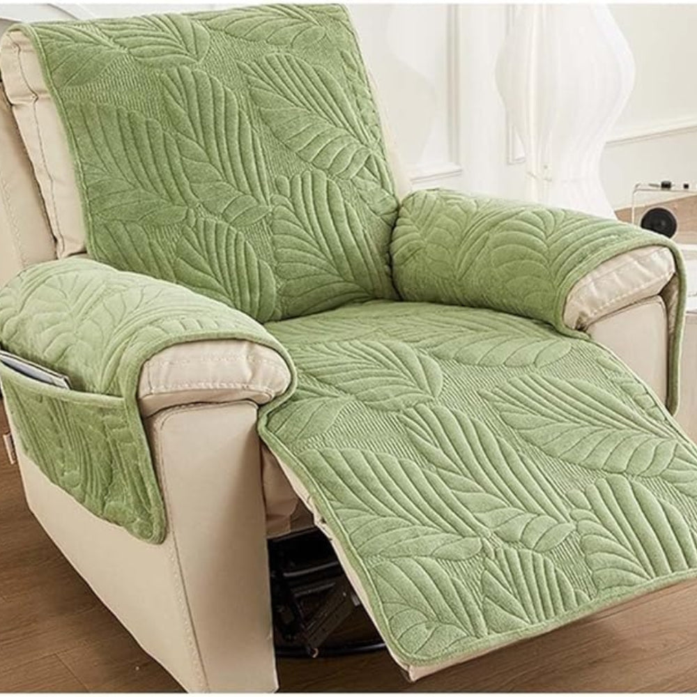 Housse de fauteuil relax motif feuilles