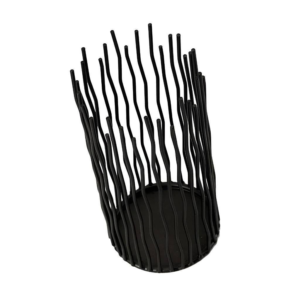 Bougeoir de bureau en fer noir