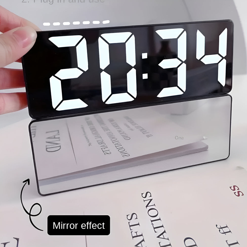 Réveil LED numérique à miroir