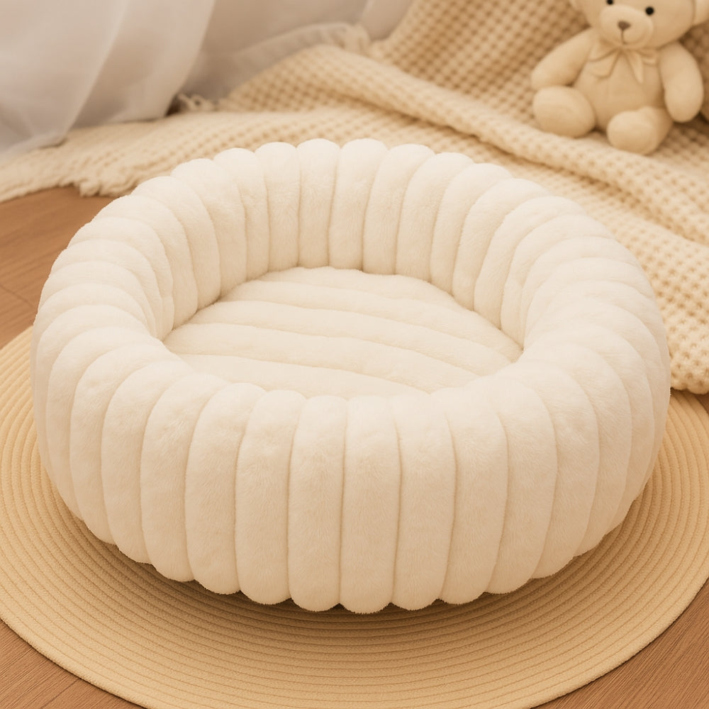 Panier rond moelleux Purrfectly Plush pour animaux