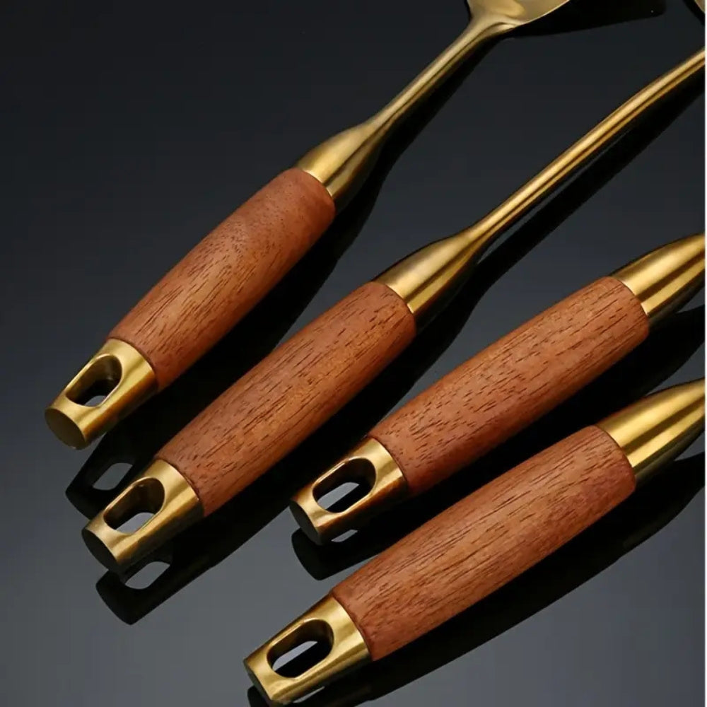 Ustensiles de cuisine dorés | Lot de 6