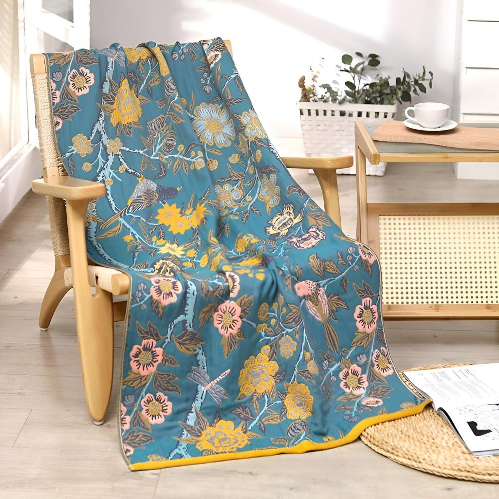 Serviette de bain réversible hibiscus