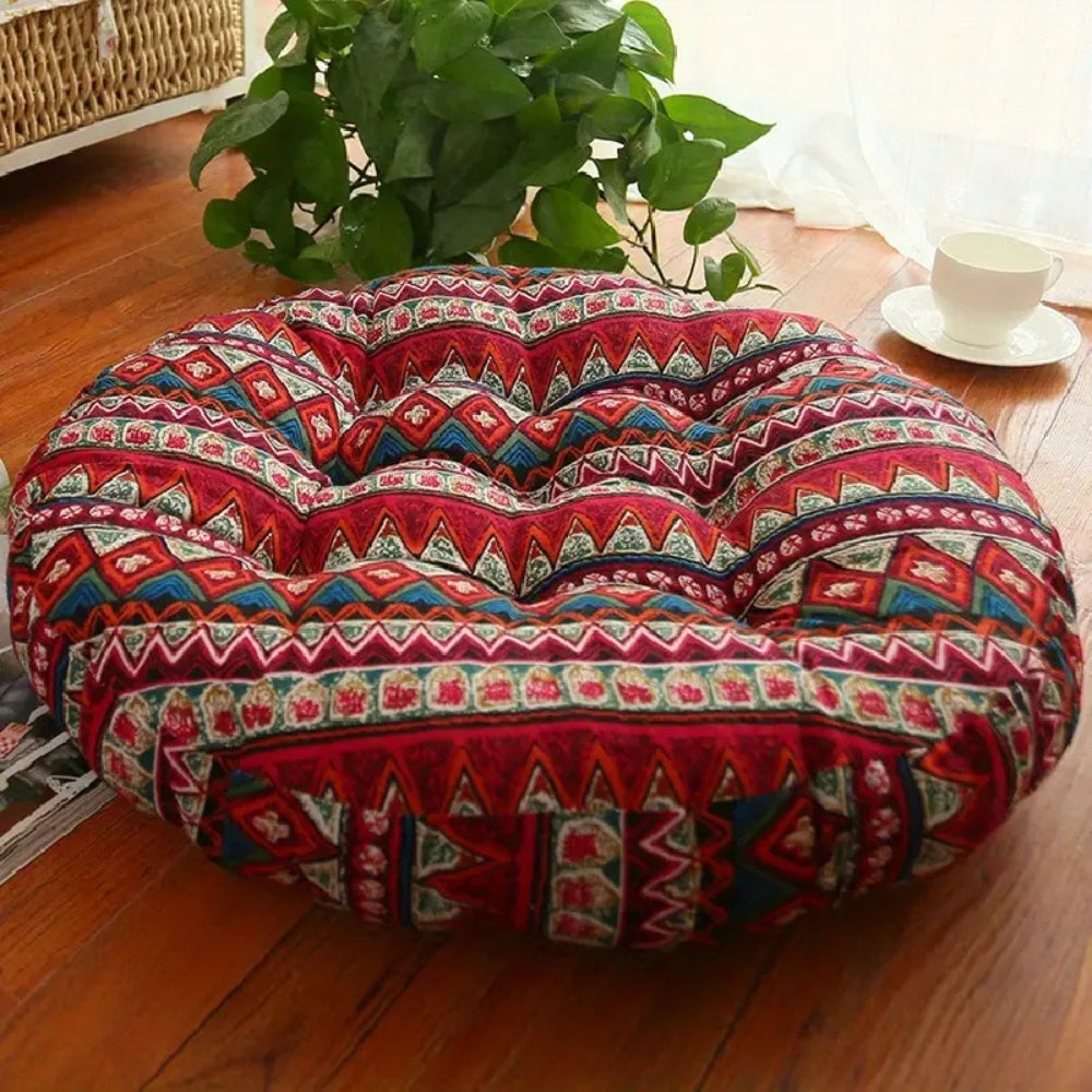 Coussin boho rond polyvalent