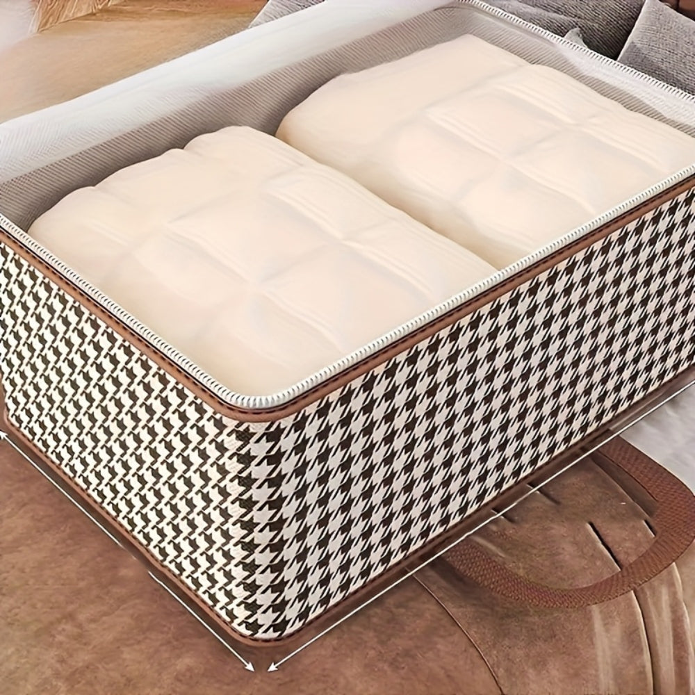 Valise de rangement grande capacité pied-de-poule