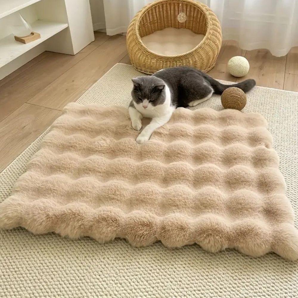 Tapis pour animaux en fausse fourrure