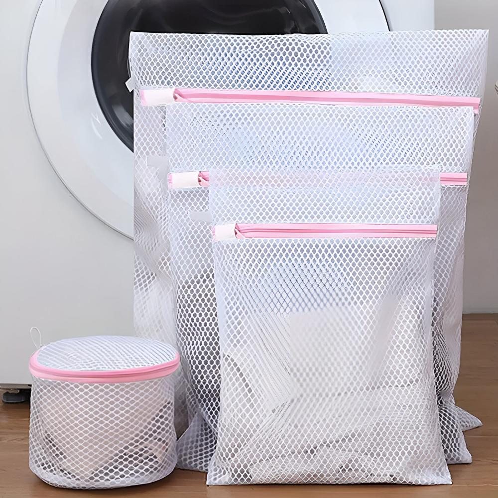 Cubes à linge en filet zippés