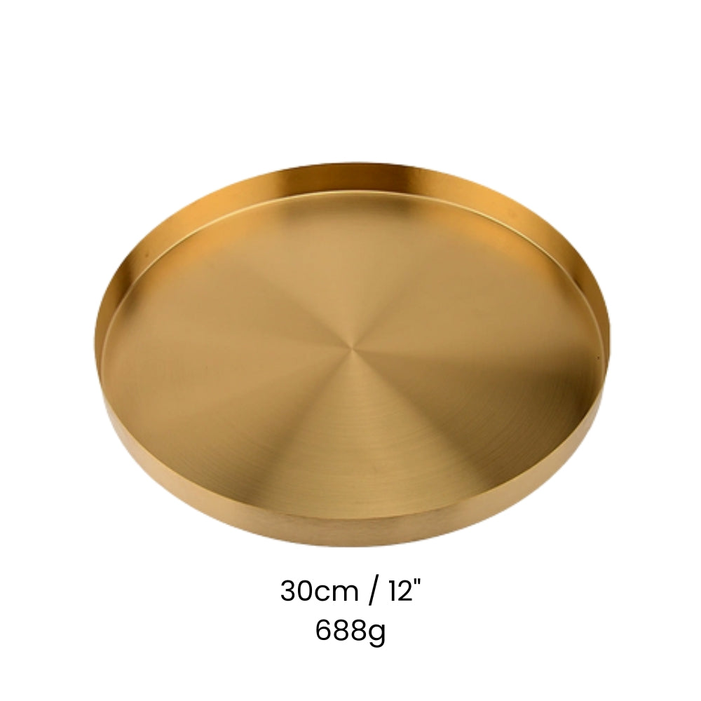 Plateau doré en inox