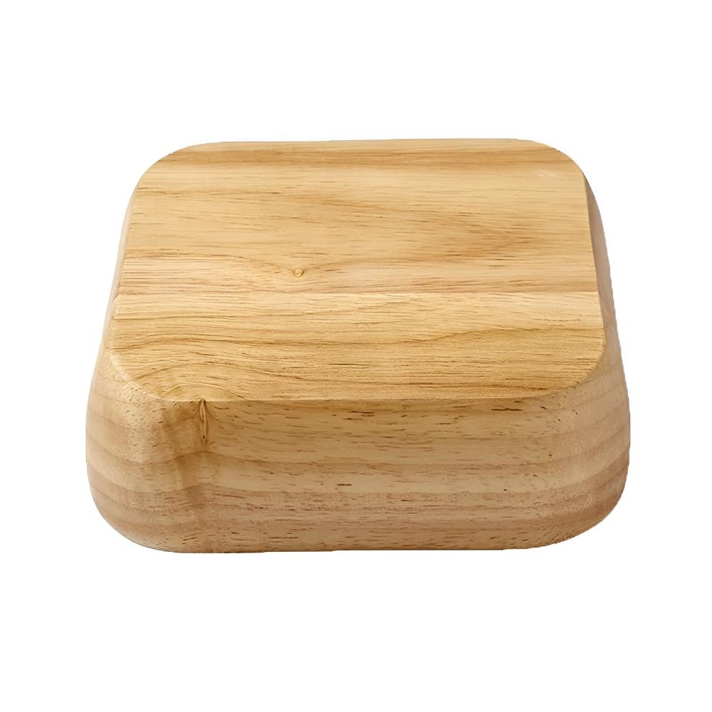 Bol carré en bois naturel