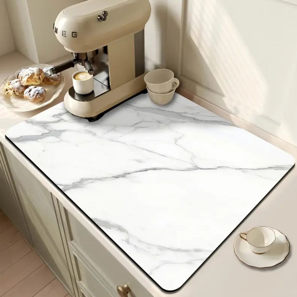 Tapis de séchage vaisselle effet marbre – Glacier Marbre