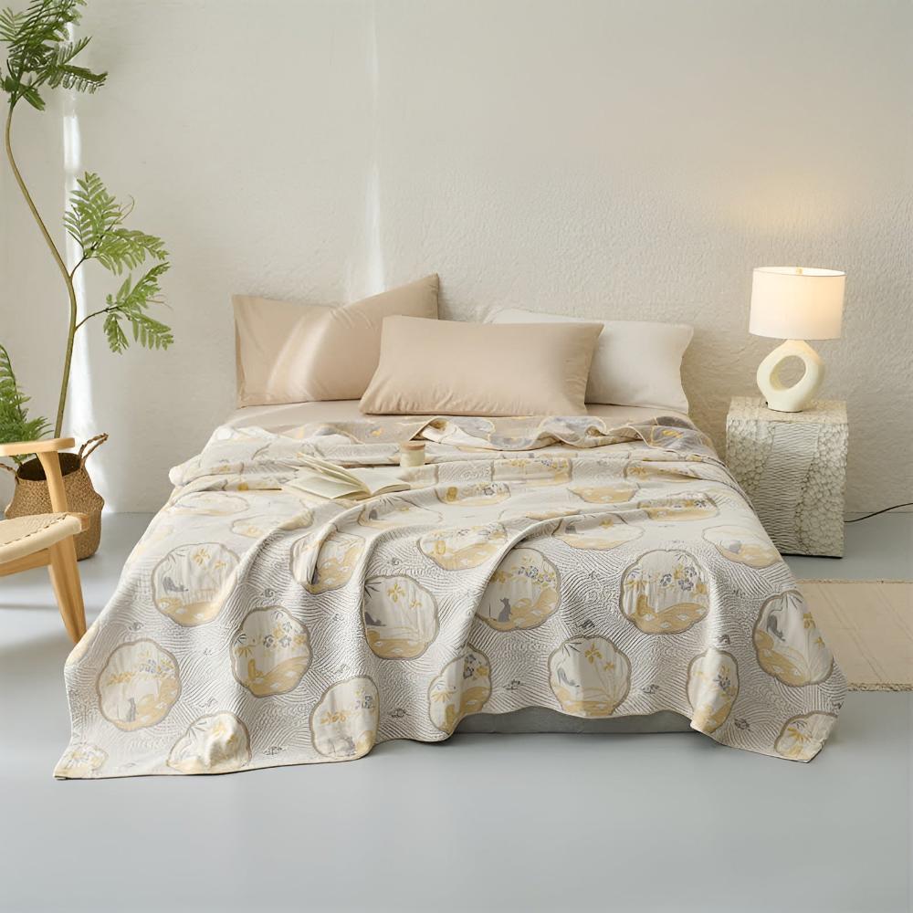 Plaid réversible Coastal Dreams – Kaki