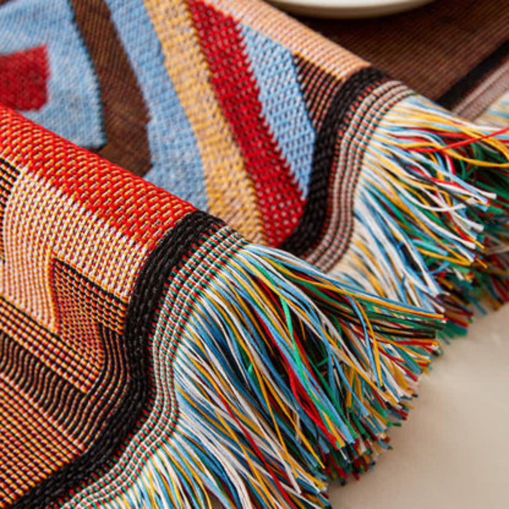 Housse de canapé boho géométrique