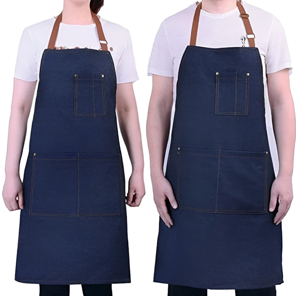 Tablier en denim réglable