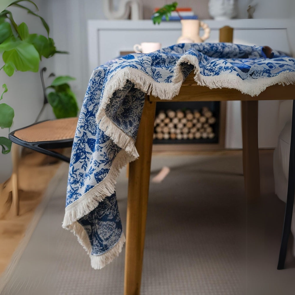 Nappe jardin aux papillons bleus