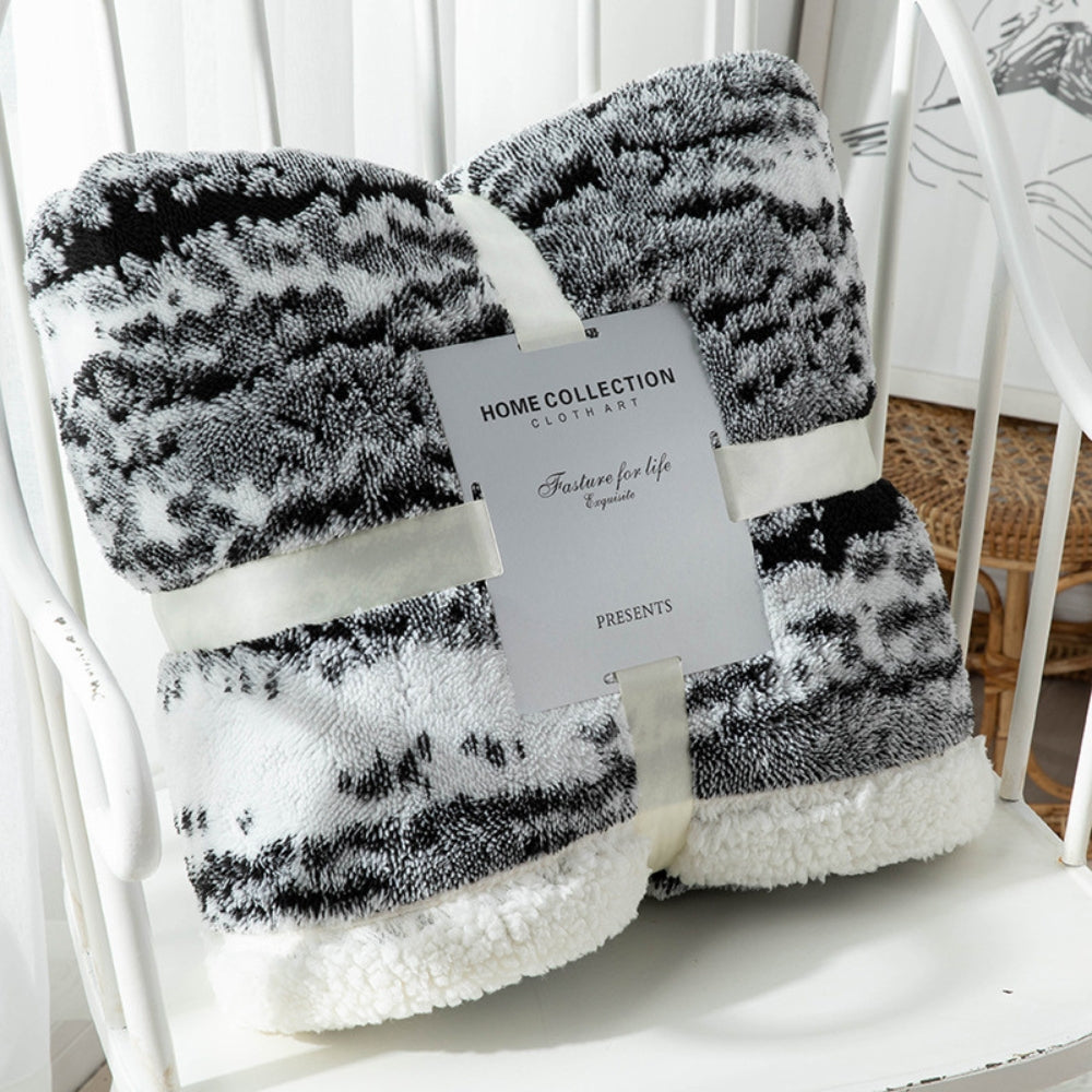 Plaid sherpa en velours Seraphina