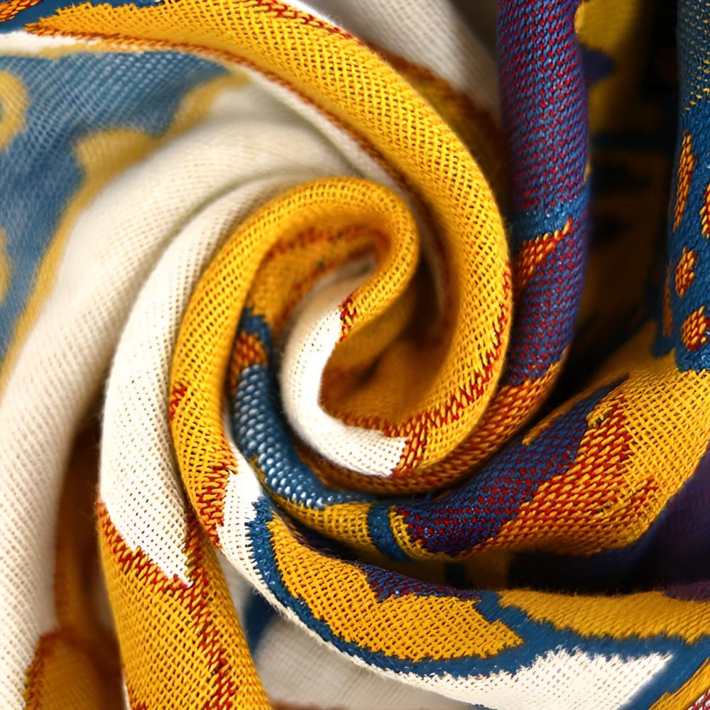 Serviette de bain réversible fleurs épanouies
