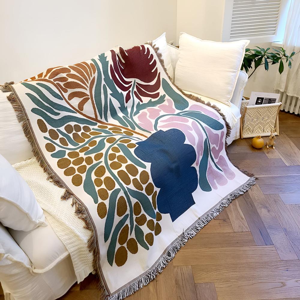 Plaid tissé Floravase