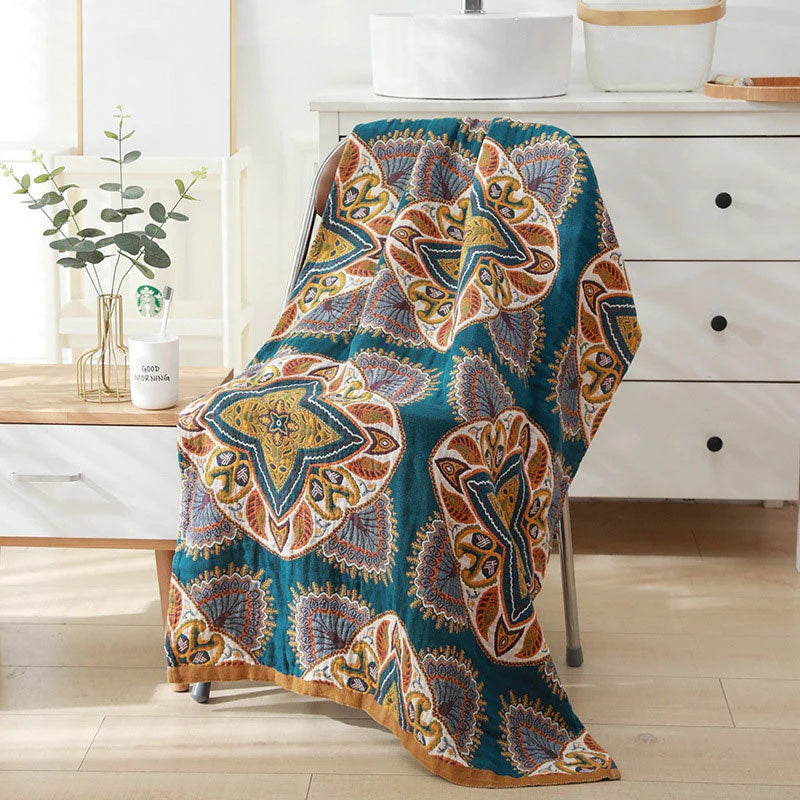 Serviette de bain réversible Diamond Blossom