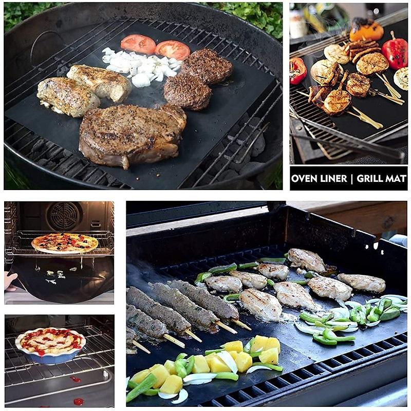 Hjemsol – Tapis de Cuisson Antiadhésifs pour Barbecue avec Boîte de Découpe