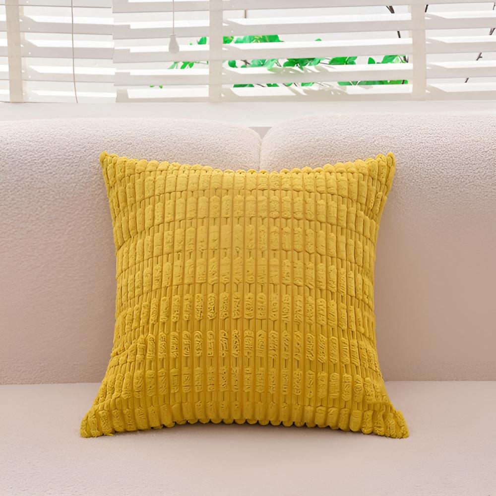 Housses de coussin moelleuses nervurées