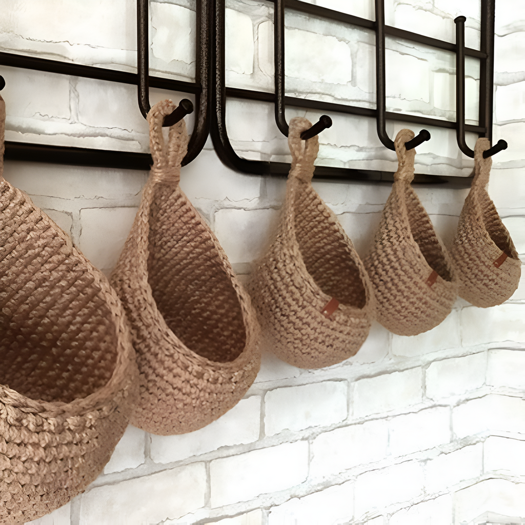 Panier suspendu boho fait main