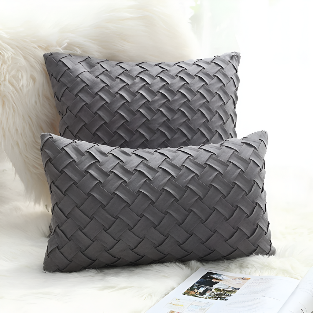 Housses de coussin tissées premium