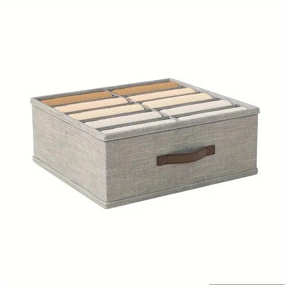 Panier de rangement gris moderne en lin – Gris