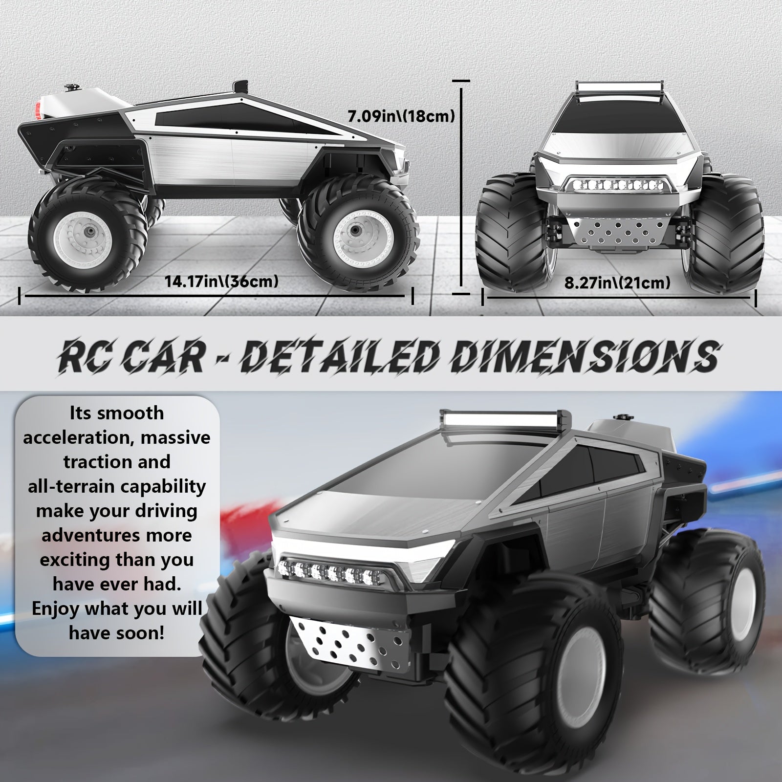 Monster truck radiocommande tout-terrain