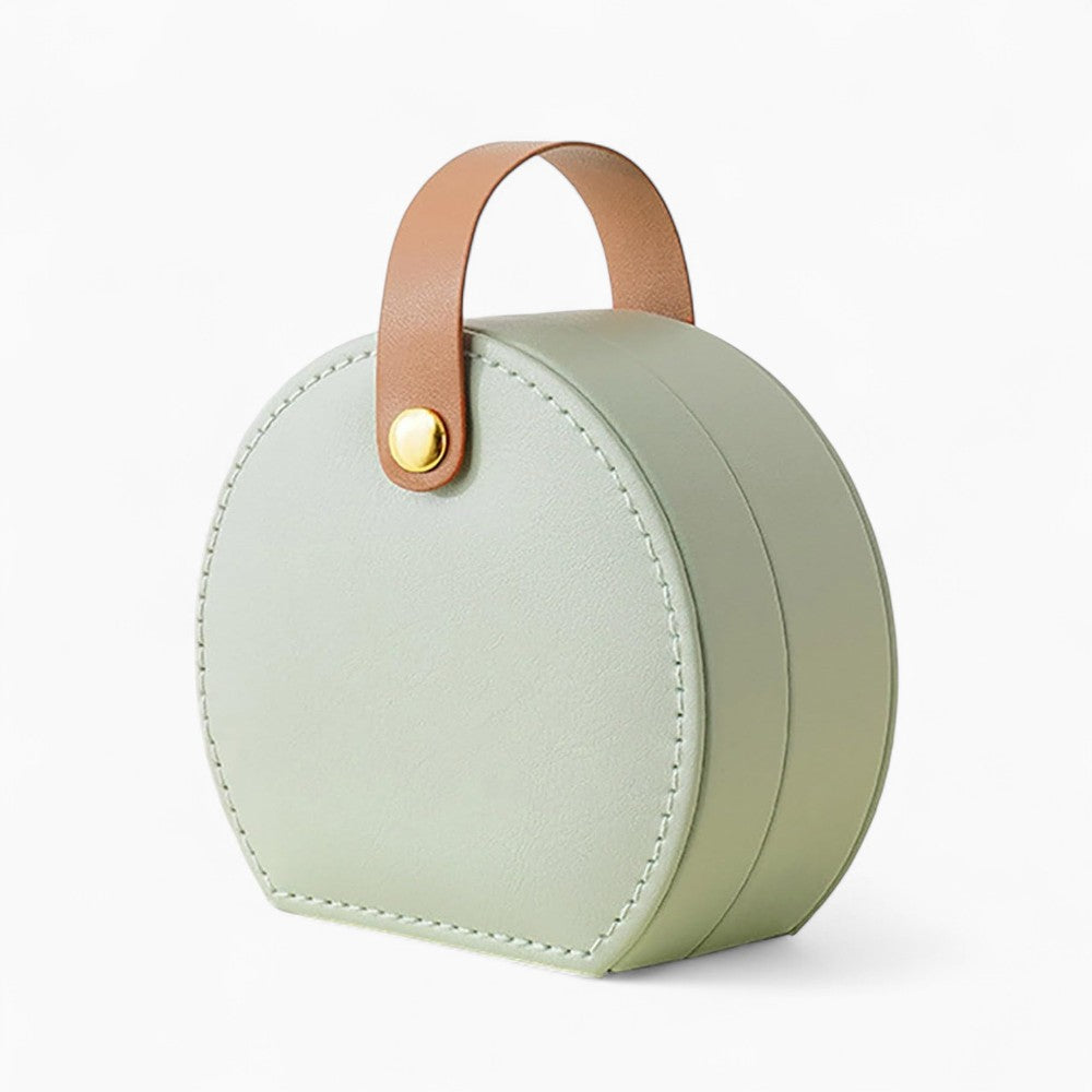 Petite Boîte À Bijoux De Voyage En Cuir