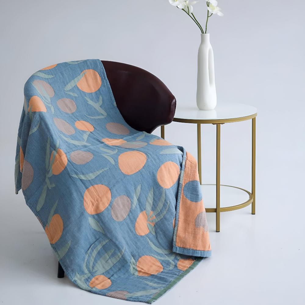 Serviette d'été pêche – 59" × 79"