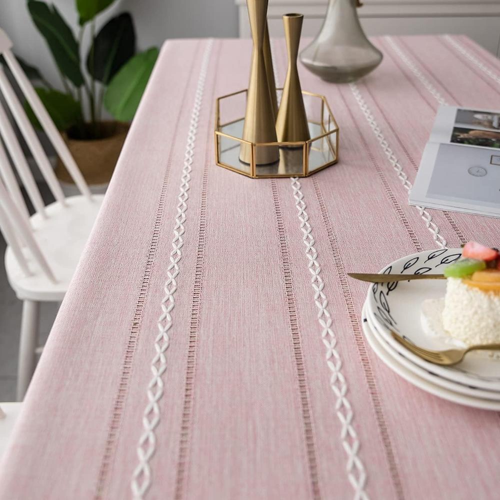 Nappe élégante en coton et lin