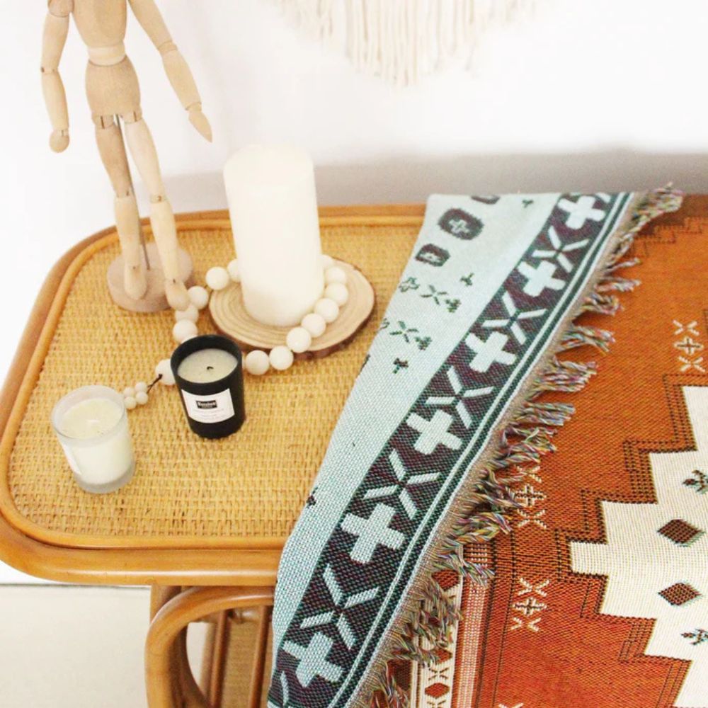 Plaid à motif boho chic
