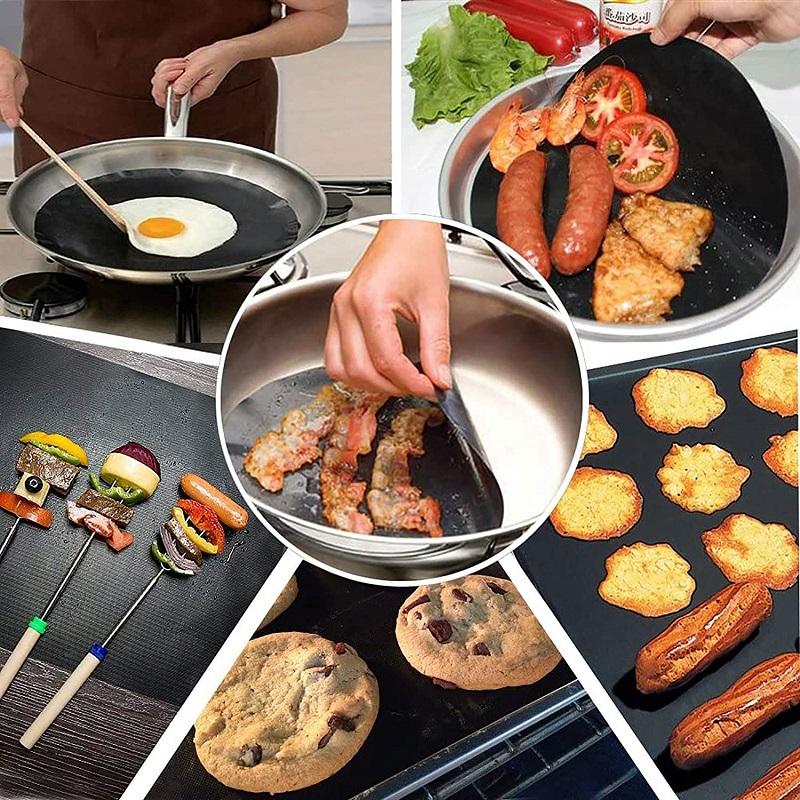 Hjemsol – Tapis de Cuisson Antiadhésifs pour Barbecue avec Boîte de Découpe