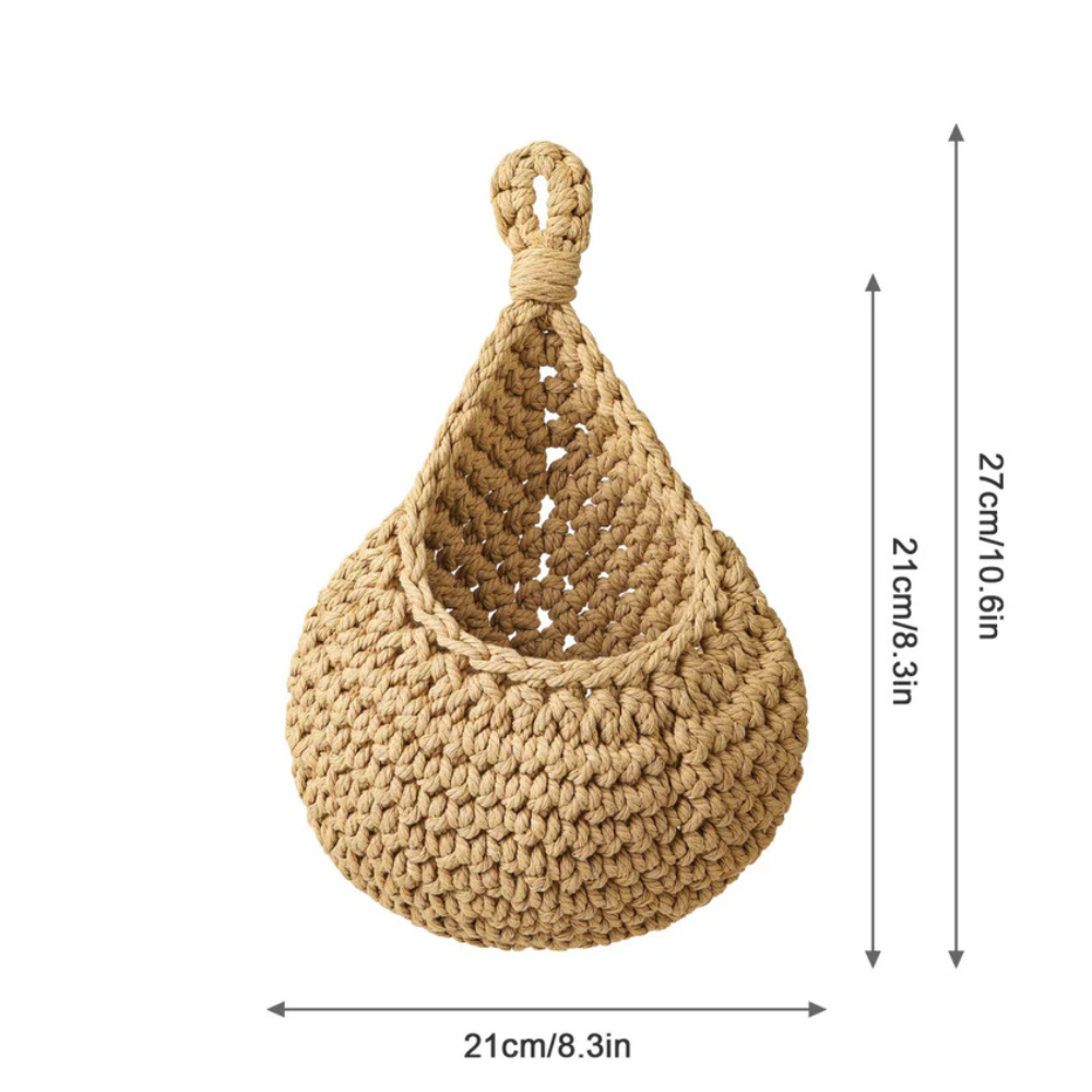 Panier suspendu boho fait main