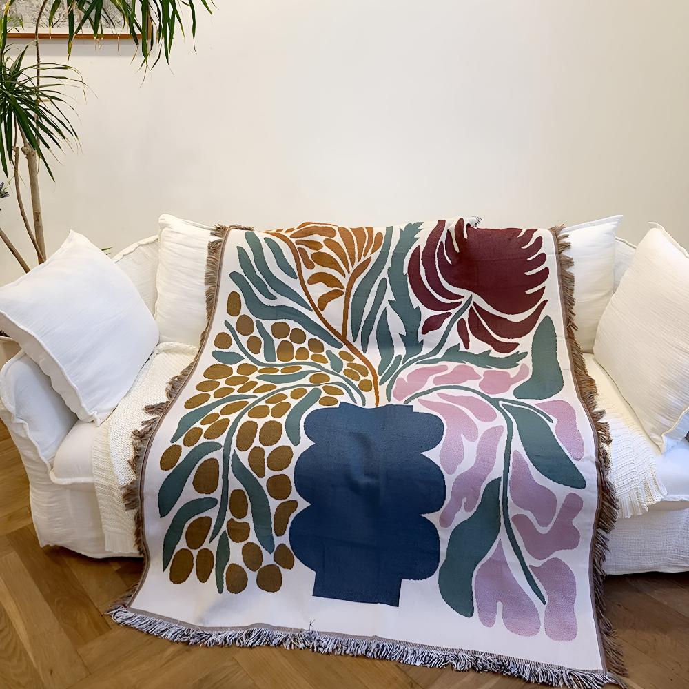 Plaid tissé Floravase