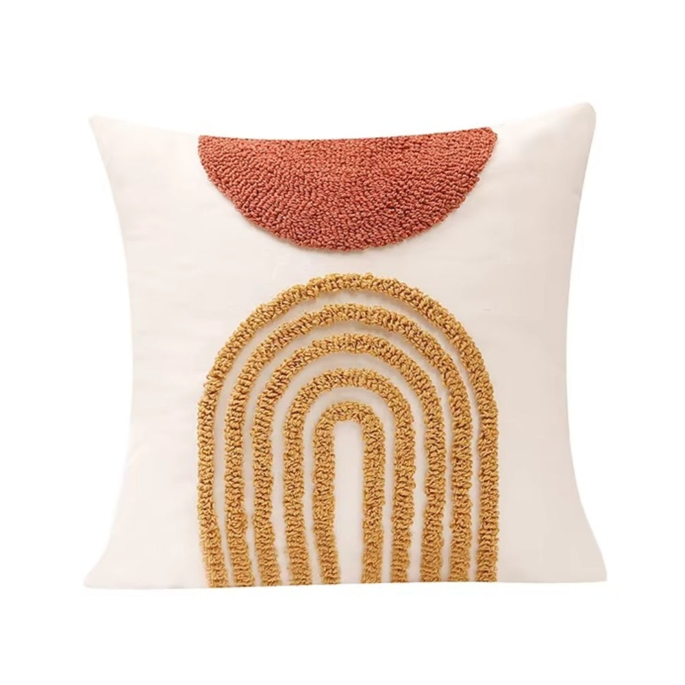 Housse de coussin brodée géométrique Eden