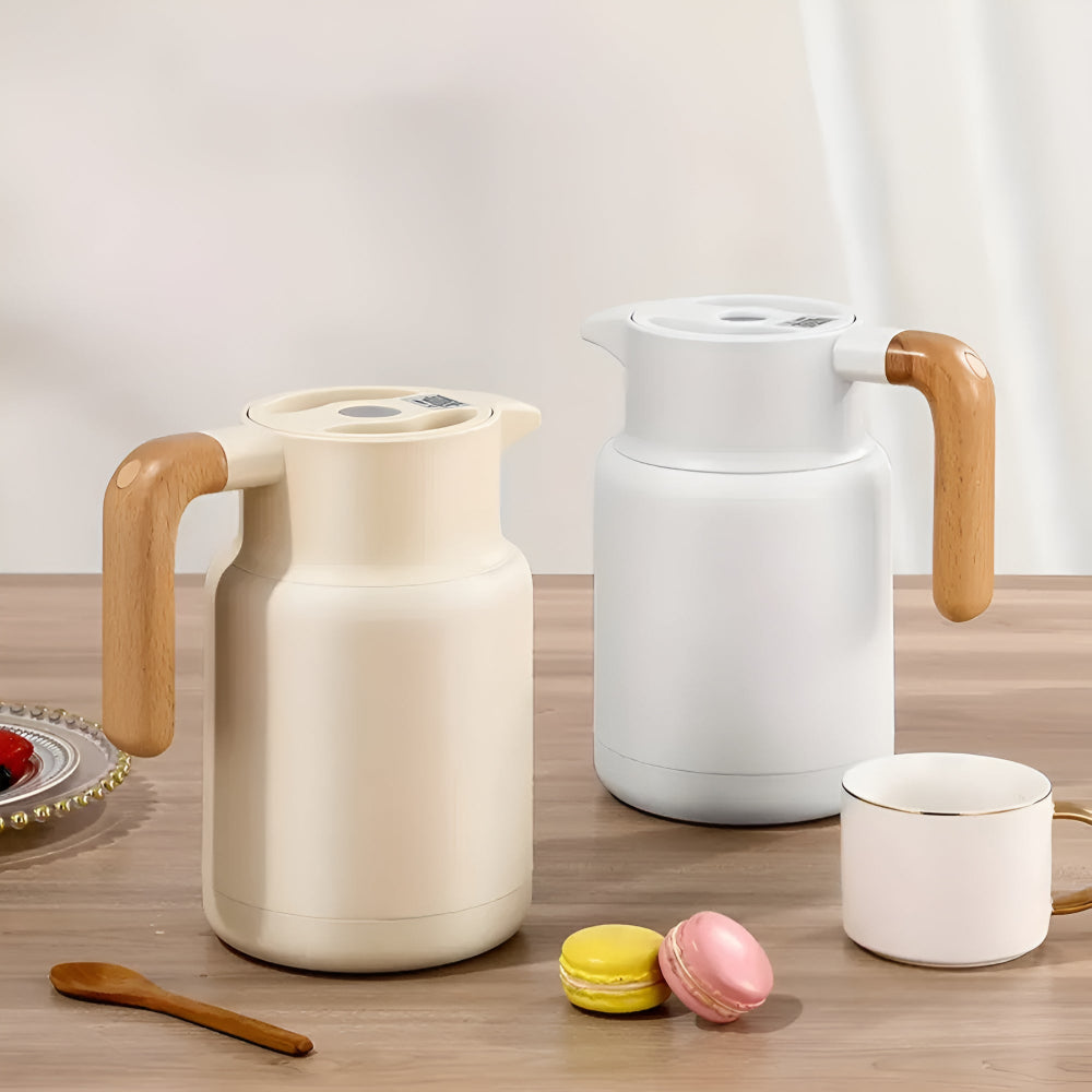 Carafe isotherme à poignée en bois