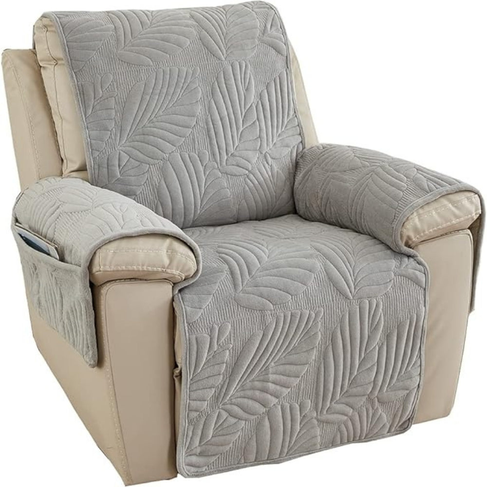Housse de fauteuil relax motif feuilles